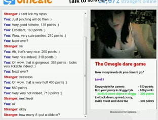 Gal plays my version of the Omegle game