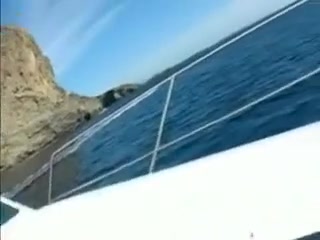 Blonde babe fucks and sucks on a yacht.