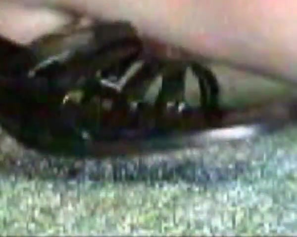 Vintage - From 1998 wife's black sandals fucked