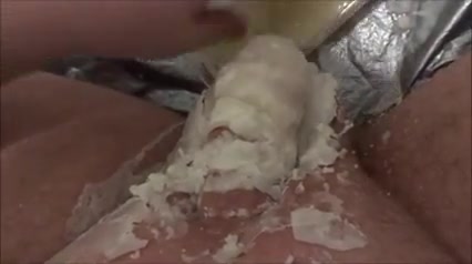 dunking my cock into hot wax