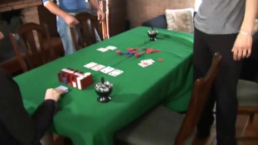 Man puts Woman with Poker