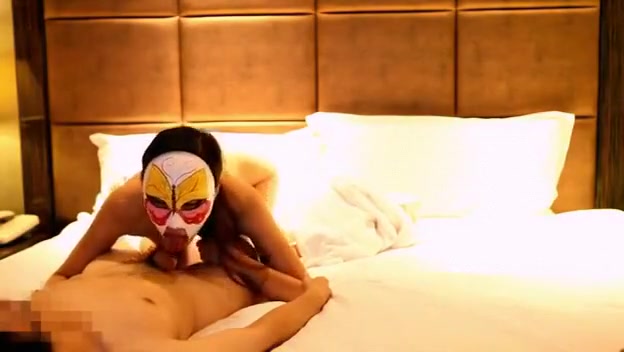 masked Chinese threesome in hotel part 2