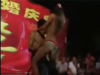 Chinese girl nude dance on the wedding