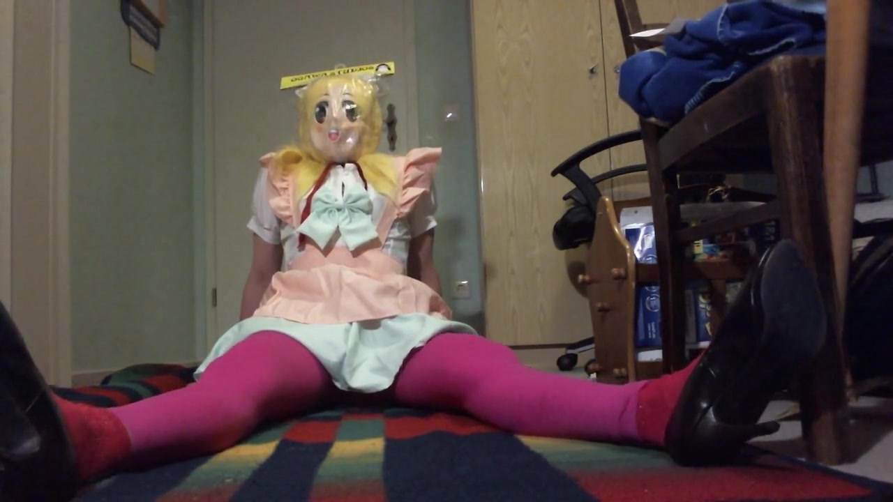 Kigurumi maid breathplay  vibrator in panty