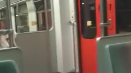 Public blowjob on train station