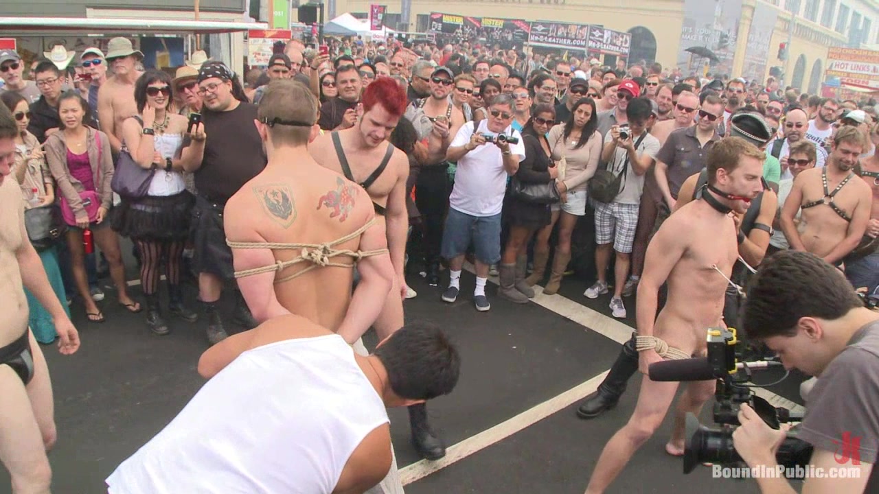 Bound in Public. Naked and humiliated in front of thousands of people