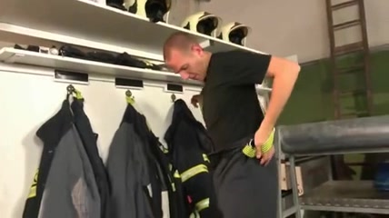 Three Horny Firefighters Fucking In Their Locker Room