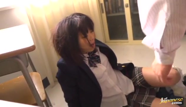 Schoolgirl held down blowjob and aggressive sex Mikan Kururugi