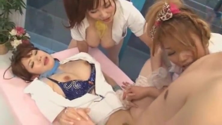 Horny Japanese whore Kanon Ozora, Nao Mizuki in Incredible Group Sex JAV clip