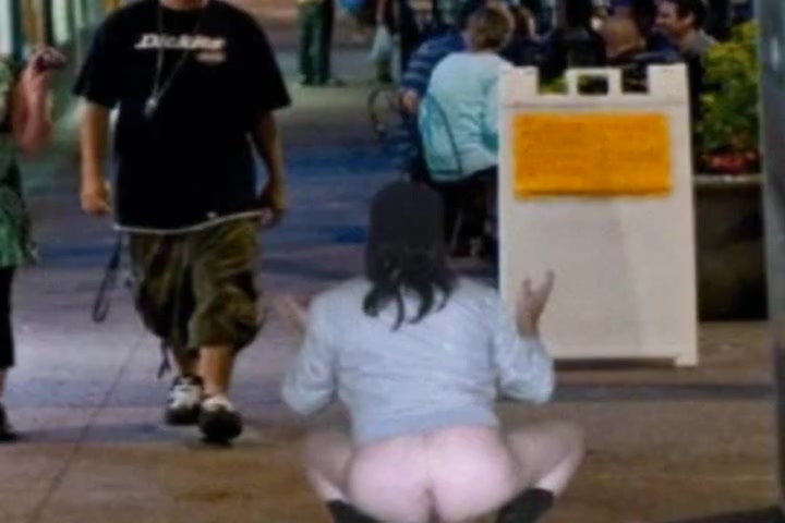 Naked public anal dildo masturbation