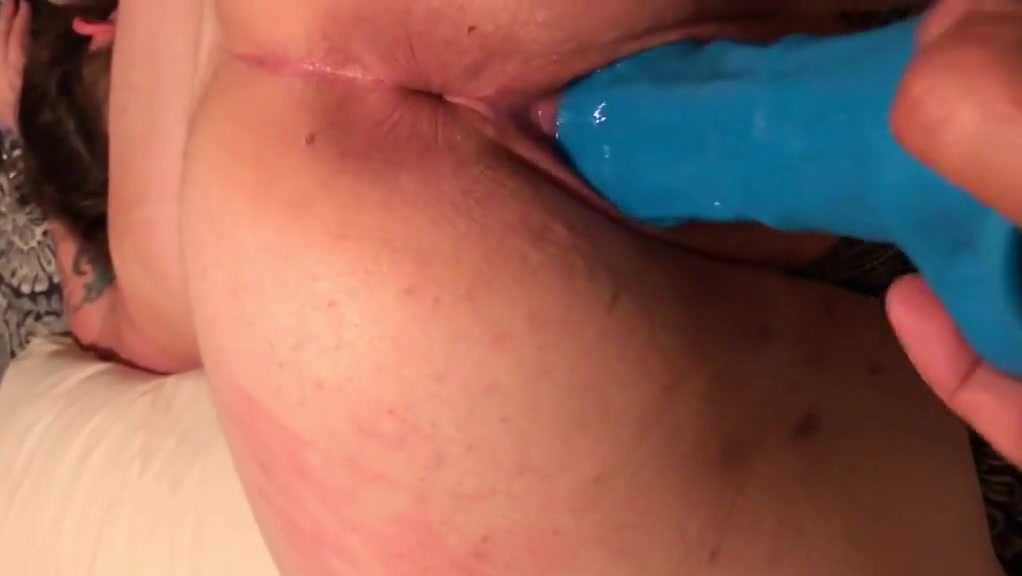 Fucked friend with dildo