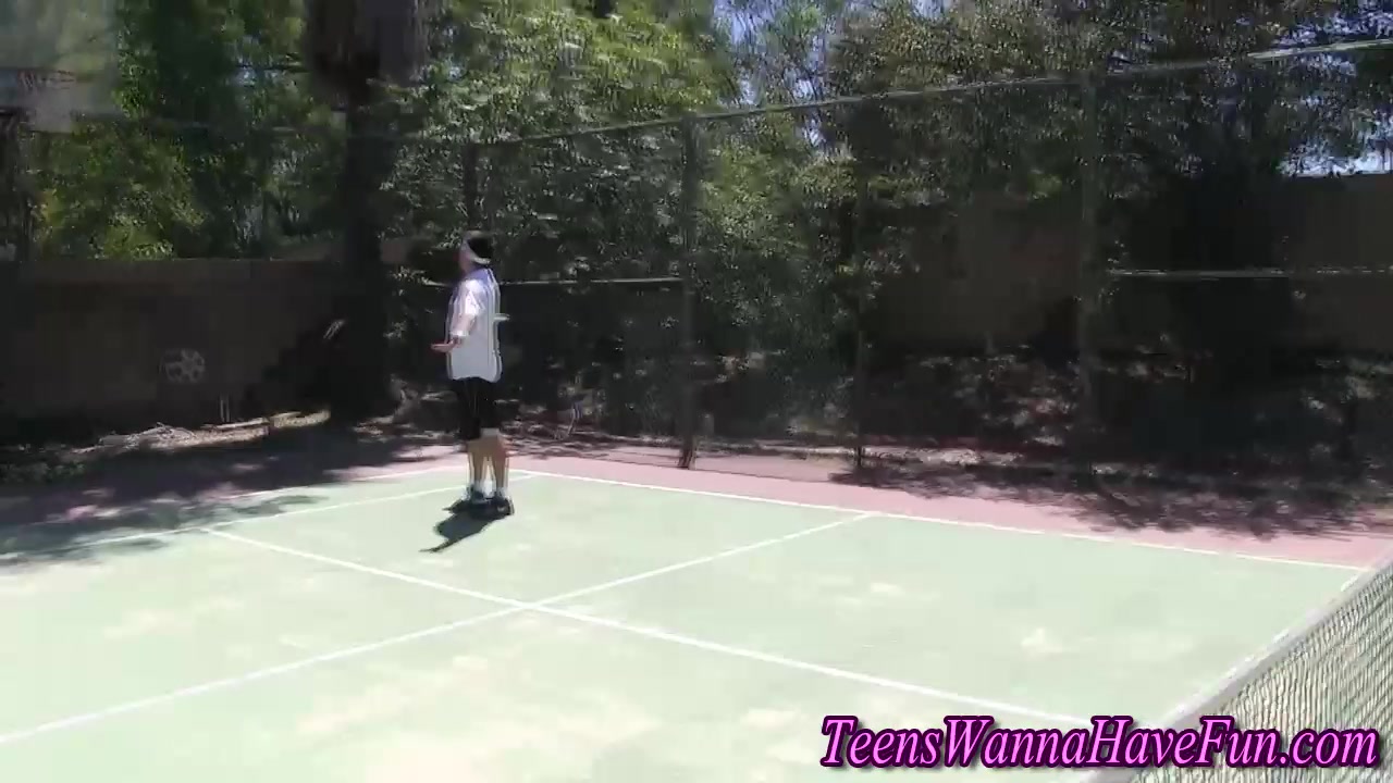 Amateur teen tennis tease