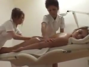 3 white girls in Japanese massage parlor