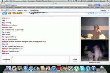 Omegle. Canadian  immature shows her body. DOXY