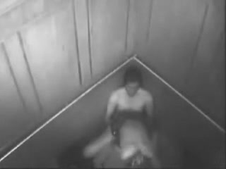 Spy Web Camera In The Elevator Concupiscent cute Pair Caught Fucking