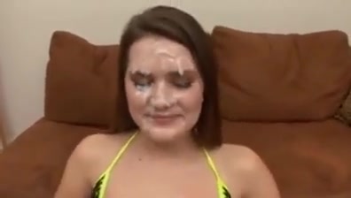 Blowbang facial sexy college girl abby cross