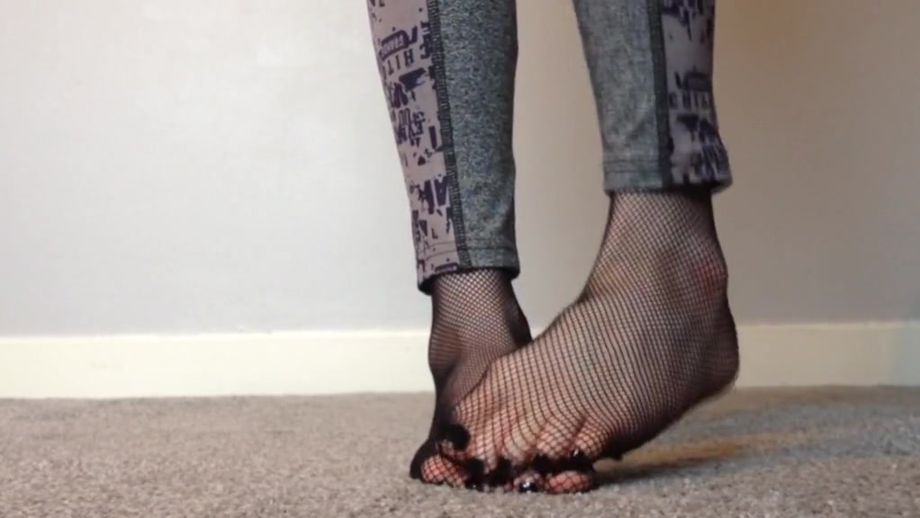 Fishnets feet soles and toes.