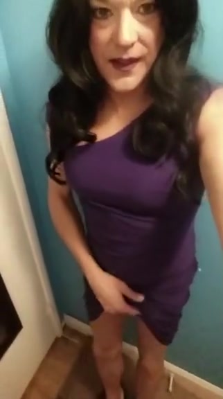 Sexy stephanie cd in purple dress